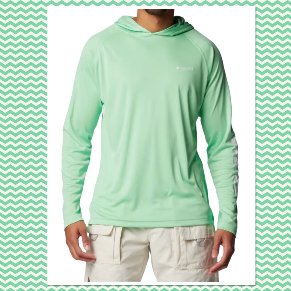 Men’s Columbia Omni Shade Long-sleeve Hoodie with SPF protection sz large